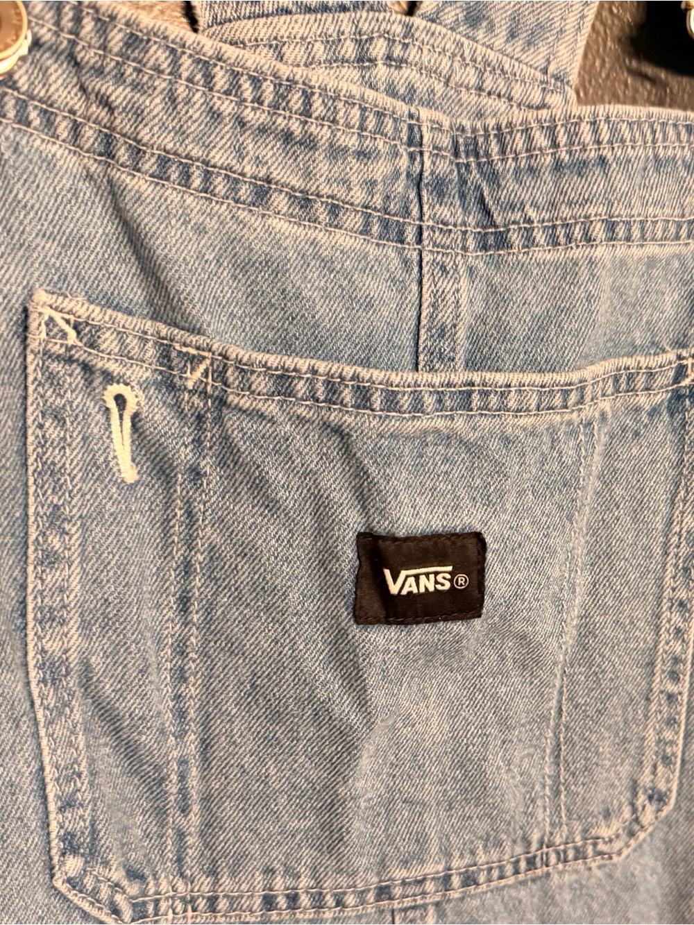 Vans Light Blue Denim Overalls - Baggy Fit - Picture 4 of 6